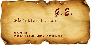 Gürtler Eszter névjegykártya